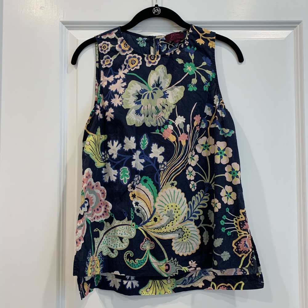 J. Crew Liberty floral sleeveless tank top